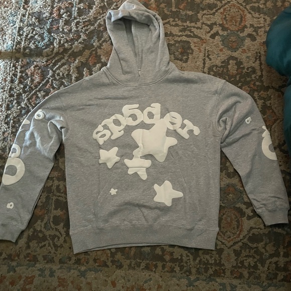 Sp5der beluga grey hoodie - Picture 1 of 2